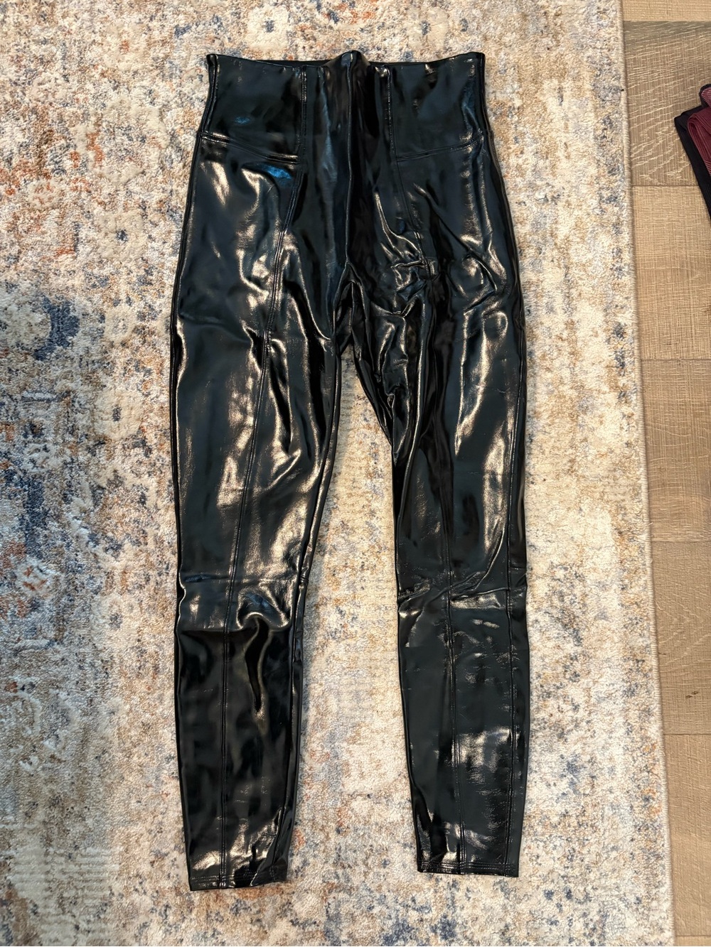 High-Shine Black Faux Leather Leggings